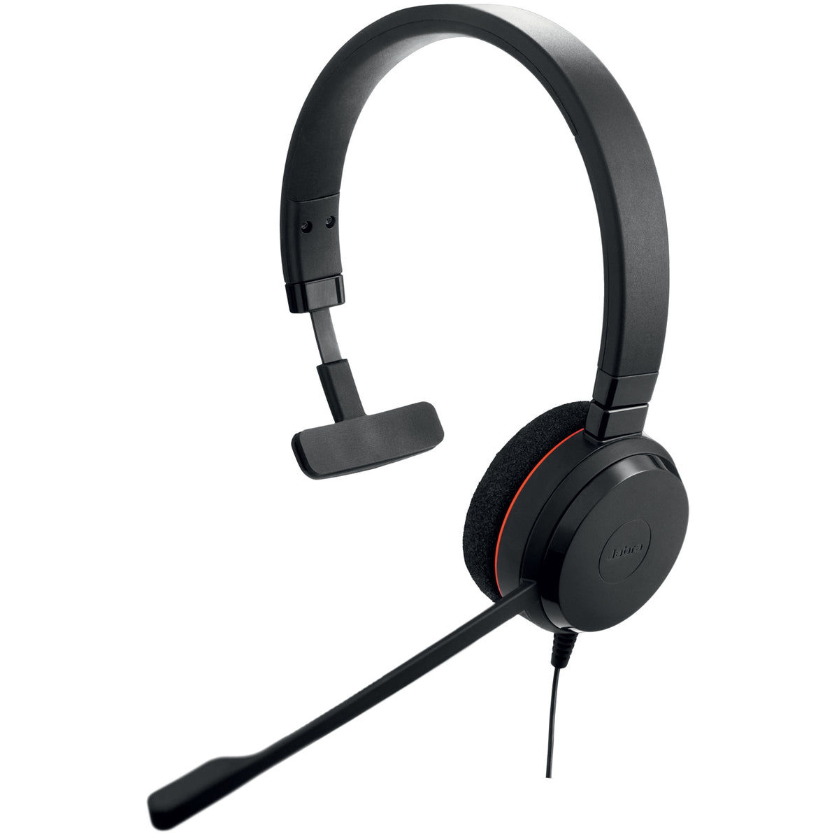 Auriculares Jabra Evolve 20 Cableado Sobre la oreja, Sobre la cabeza Mono - Negro - Certificación Microsoft Teams - Monaural - Supra-aural - 32Ohm - 150Hz a 7kHz - 120cm Cable - Condensador Electret Micrófono - USB Tipo C