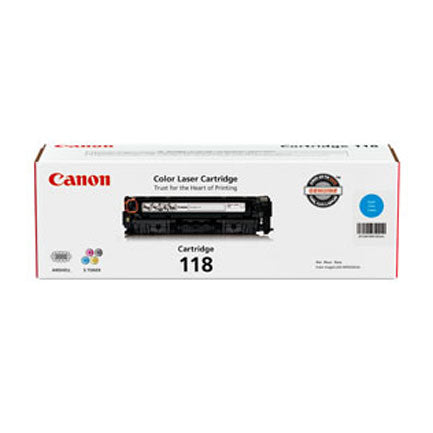 Toner Canon 118 Cyan para ImageClass Series LBP7200Cdn / LBP7660Cdn / MF8350Cdn / MF8380Cdw / MF8580Cdw / MF726Cdw / M
