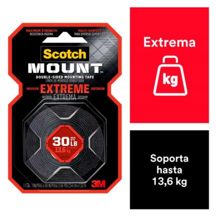Cinta Montaje 3M Extrema Scotch-Mount 414H 2.54cmx1.52m