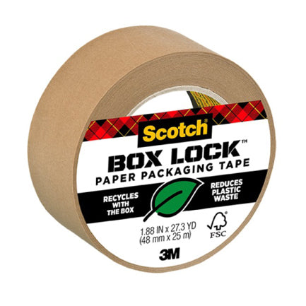Cinta Empaque 3M de Papel Box Lock 0.48X22.8 mts