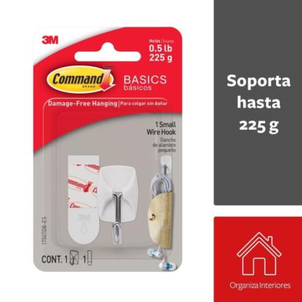 Gancho 3M Básico Command 1 Wire Pequeño Color Blanco