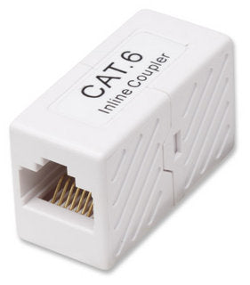 COPLE RJ45-RJ45 CAT6 MODULAR UTP RED BLANCO - 1 x RJ-45 Network Female - Oro Contacto - Blanco