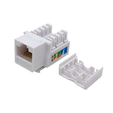BROBOTIX JACK RJ45 CAT5E KEYSTONE COLOR BLANCO - De Impacto UTP Switch Servidor Cople Caja Tapa Faceplate - Categoria 5e