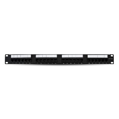 BROBOTIX PANEL DE PARCHEO CAT6 24 PUERTOS - Rack Gabinete 19" Administrador de Cables Patch RJ45 Cat6