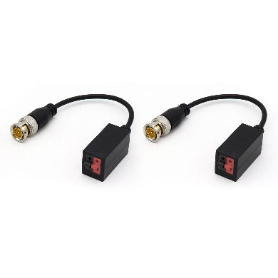BROBOTIX TRANSCEPTOR BALUN PASIVO CCTV HD CVA/ TVI / AHD, ADAPTADOR CONECTOR CCTV TIPO TRANSCEPTOR BALUN PASIVO - Camara de Seguridad Video Energia - 2 piezas