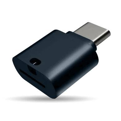 BROBOTIX LECTOR DE TARJETAS MICROSD A USB-C, VERSIÓN 2.0, CUENTA CON INDICADOR LED , PLUG AND PLAY. COLOR NEGRO