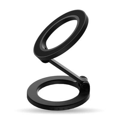 BRobotix SOPORTE PARA CELULAR PLEGABLE MAGNÉTICO - Base plegable portátil para dispositivos móviles Soporte de escritorio compatible con telefonos Apple® iPhone® Samsung® Galaxy® Honor® Motorola® tecnología MagSafe® Color Gris Plomo