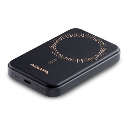 POWER BANK ADATA R050 CARGA RAPIDA Y MAGNETICA INALAMBRICO 5000 MAH NEGRO.