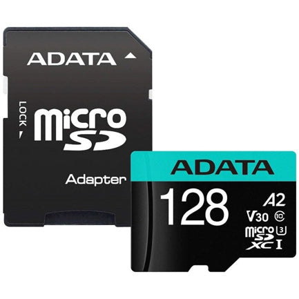 Memoria MicroSD Adata Premier Pro 128GB SDXC UHS-I U3 V30 Clase 10 A2 Con Adaptador