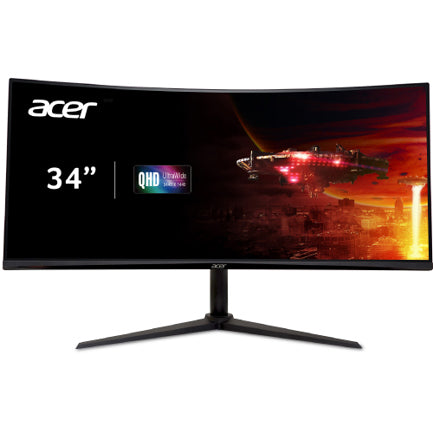 Monitor Acer 34" Gaming Curvo Nitro XZ342CU V3 UHD 3440x1440 VA HDMI 100Hz DP 180Hz AMD Free