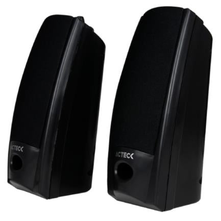 Bocinas Acteck Aubo-014 AX-2500 Estéreo Canales 2.0 Compactas 3.5mm Color Negro
