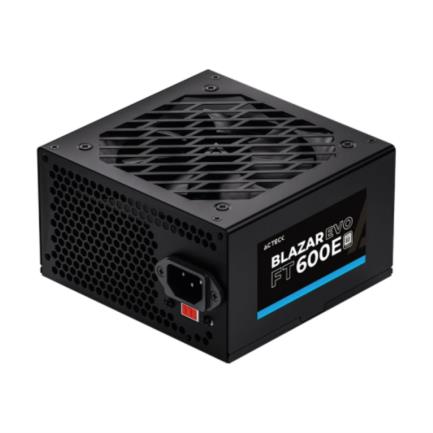 Fuente de Poder Acteck Blazar Evo FT600E ATX 600W 1x20+4 pin + 1xAtx 4 + 1xPcie 6+2 pin + 3xSata + 2xMolex 4 pin Negro