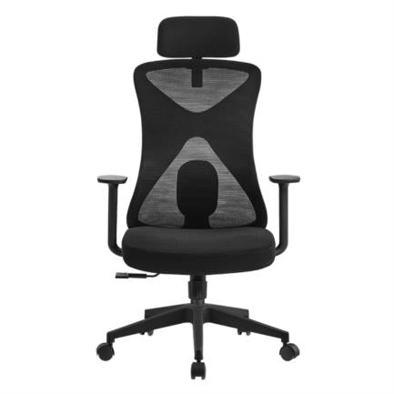 Silla de Oficina Acteck Floe Pro EC737 Ergonomica Ajuste lumbar Sistema de bloqueo Soporta Hasta 120 Kg Negro