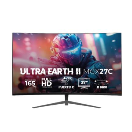 Monitor Gamer Balam Rush 27" Curvo Ultra Earth II MGX27C FHD 1920x1080 VA 165Hz 1ms HDMI/DP/USB-C 15W/3.5mm Negro