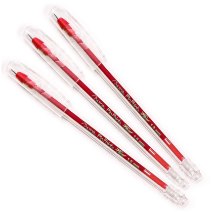 Bolígrafo Azor Pin Point Flow 1.0 mm color rojo c/12 pzas