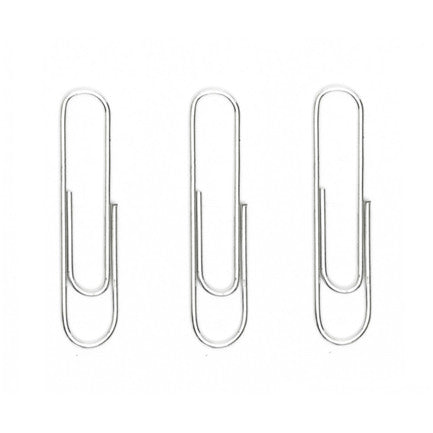 Clip Baco Estándar #1 Galvanizado Paquete c/10 Cajas c/100 Clips c/u