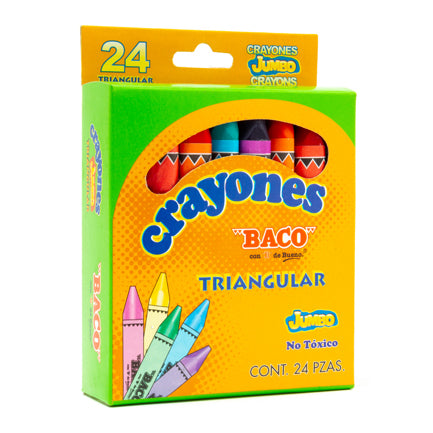 CRAYON BACO TRIANGULAR JUMBO C/24