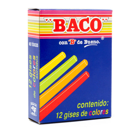 GIS BACO COLORES CAJITA C/12 PIEZAS