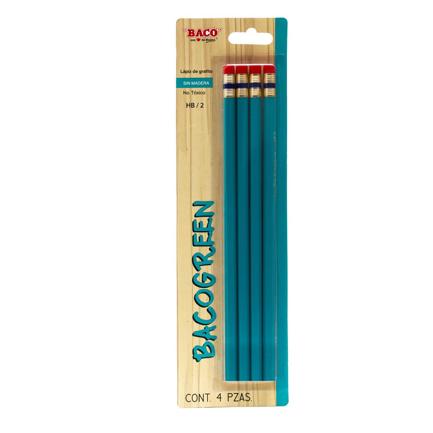 BACOPENCIL EN BLISTER C/4 PZAS VERDE