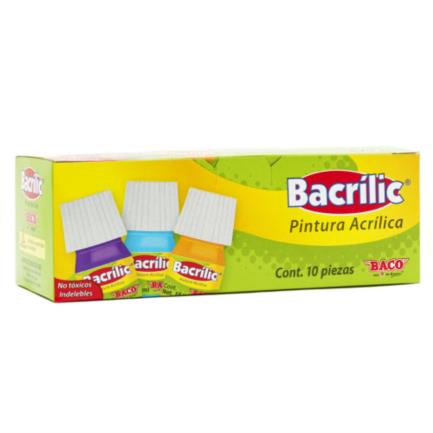 Pintura Baco Bacrílic Acrílica 15ml Color Ocre C/10 Pzas