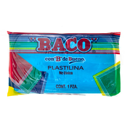 PLASTILINA BACO MARQUETA 180GR AZUL CLARO No.57