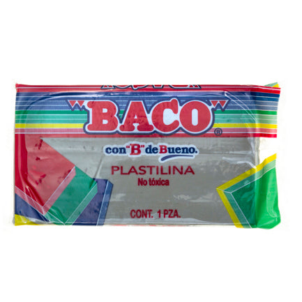 PLASTILINA BACO MARQUETA 180GR GRIS No.59