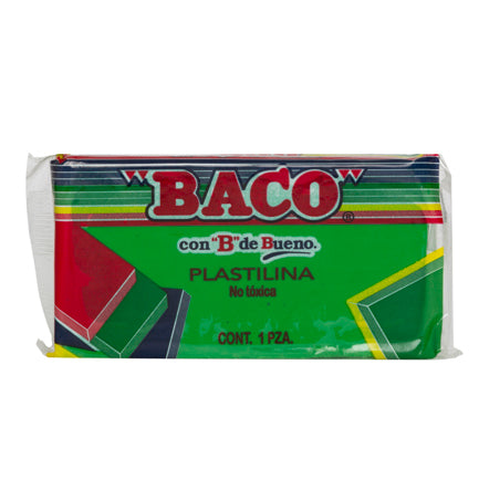 PLASTILINA BACO MARQUETA 180GR VERDE CLARO No.55