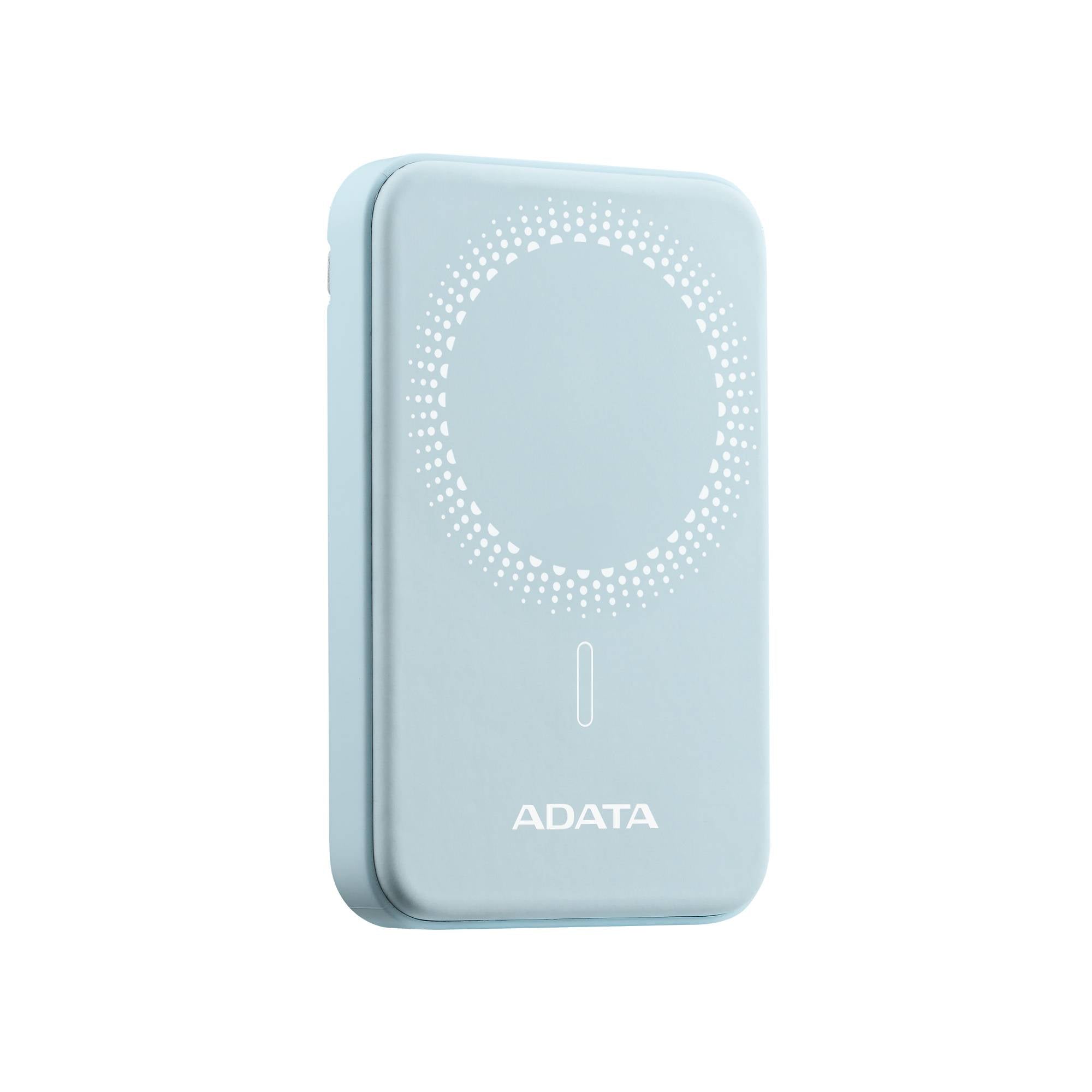 Power Bank Adata Inalámbrico 5000MAH de Carga Rápida QC PD de 20 W Magnético Color Azul