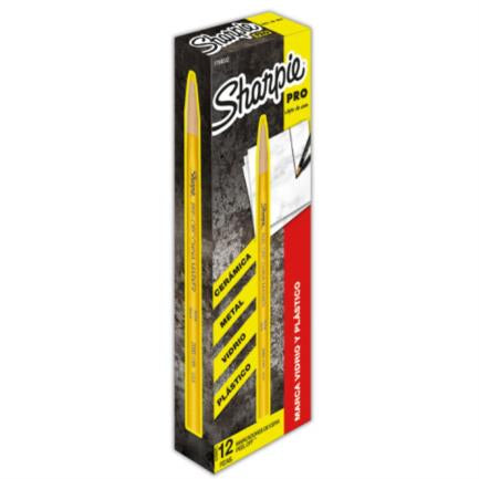 Marcador de cera Sharpie Amarillo c/12