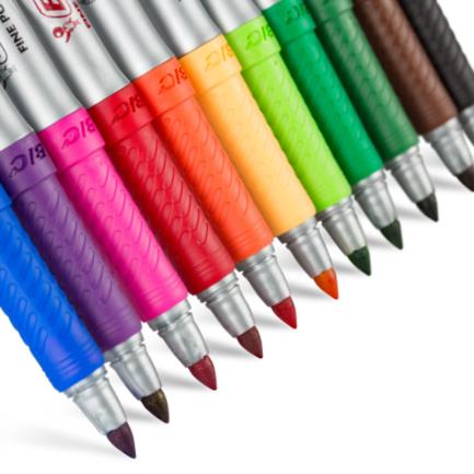 Marcador Permanente BIC Intensity Punta Fina Colores Surtidos C/36 Pzas