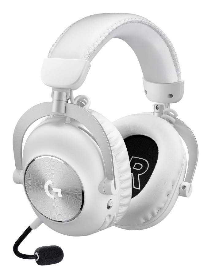 Auriculares de gaming Logitech G PRO X Con cable/Inalámbrico Sobre la cabeza Estéreo - Blanco - Binaural - Cerrado - 3000cm - Bluetooth - 38Ohm - 20Hz a 20kHz - Cardioid, Uni Direccional, Condensador Electret Micrófono - USB, Mini-phone (3.5mm)