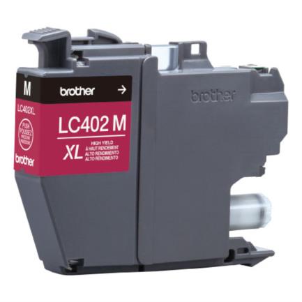 Tinta Brother LC402XL Súper Alto Rendimiento Hasta 1500 Páginas Color Magenta