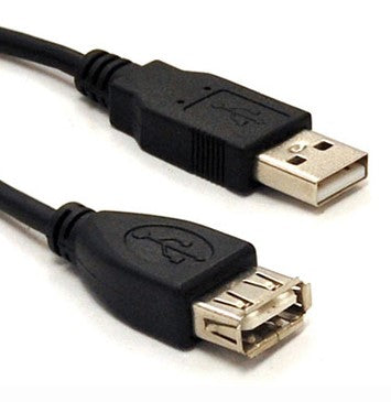 BROBOTIX CABLE USB V2.0 EXTENSION 1.80 METROS COLOR NEGRO - Cable Impresora Notebook Laptop Escritorio Hub - 1 Conector USB Tipo A Macho a 1 Conector USB Tipo A Hembra - Versión 2.0