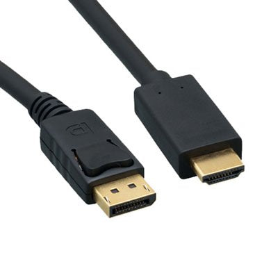 BROBOTIX CABLE DISPLAYPORT A HDMI 1.8 METROS VERSION 1.2 - Laptop Monitor Pantalla - Conector Displayport Macho a Conector HDMI Macho