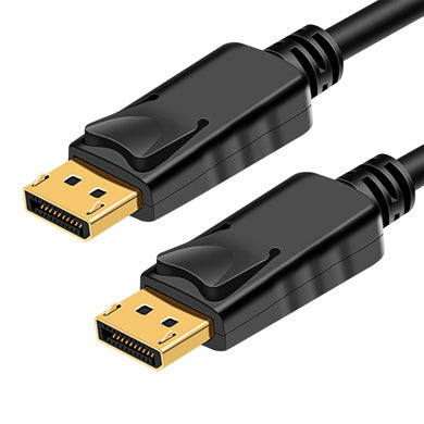 CABLE DISPLAY PORT V1.2 MACHO-MACHO, SOPORTA 2K-4K, LONGITUD 1M, RESOLUCIÓN 1080p