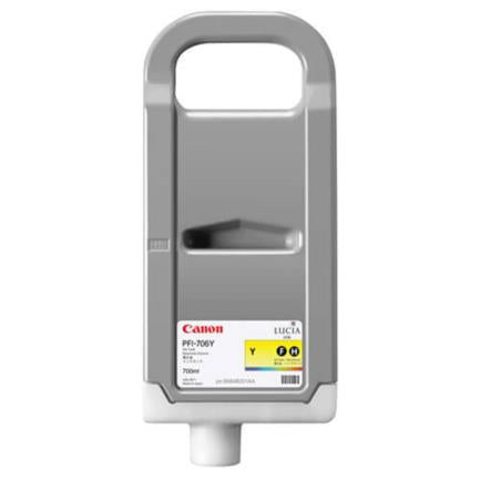 Tinta Canon PFI-706Y 700ml Color Amarillo