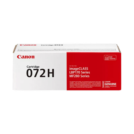 Cartucho de tóner Canon 072H Negro de 4100 Pag para LBP172 / MF289 / MF284