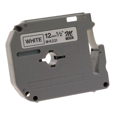 P-touch M231 Cinta para etiquetas - 12.70mm Ancho - Térmica - Blanco - 1 Solamente