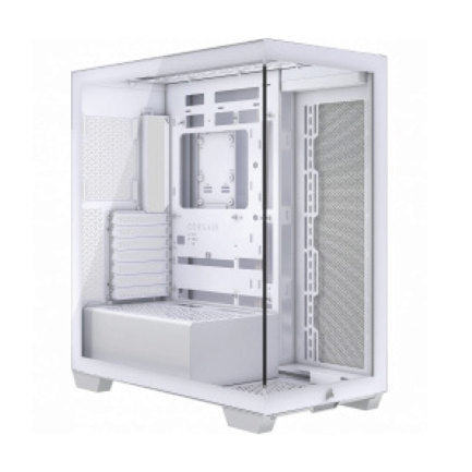 Gabinete Corsair 3500X Semi Tower EATX ATX mATX ITX Cristal Templado Sin Fuente Sin Fan Cables Ocultos Color Blanco