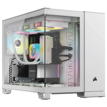 Gabinete Corsair (CC-9011268-WW) Icue Link 2500X RGB Blanco Cristal Templado Torre Mediana Sin Fuente