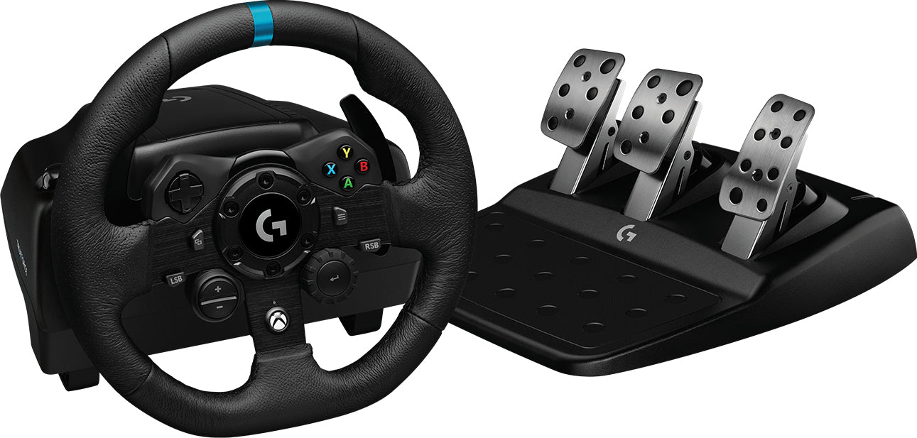 Juego de volante Logitech G923 - Cable - USB - Xbox One, PC, Xbox Series X, Xbox Series S - Negro