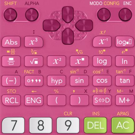 Calculadora Cientifica Casio mas de 250 funciones FX-82LAPLUS2 para primaria y secundaria rosa 4 lineas VPAM