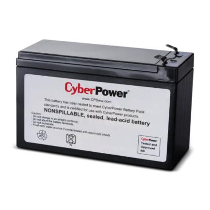 Batería Cyberpower Certificada de Reemplazo 12V/8AH Incluye Empaque para Transporte de Batería Usada