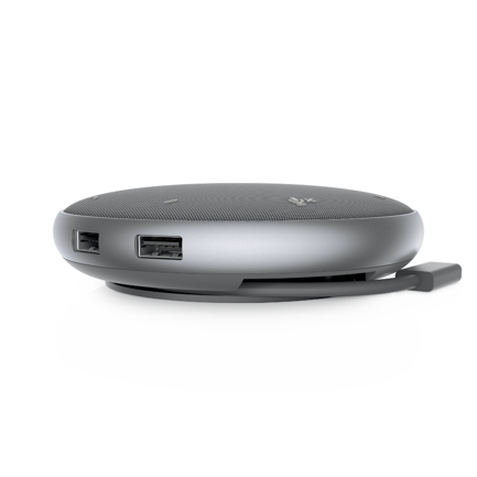 Adaptador Multipuerto y Altavoz Dell MH3021P Speaker Home 2 Puertos USB y Manos Libres Color Plata