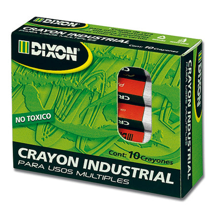 Crayón de Cera Industrial Dixon Blanco Caja con 10 Piezas
