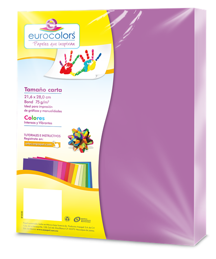 Papel Cortado Eurocolors Carta Violeta C/100