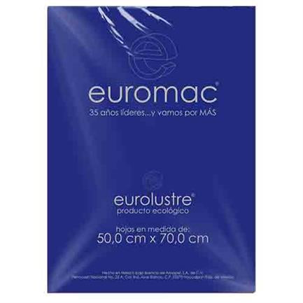 Papel Lustre Euromac 50x70" Azul Rey 25 Hojas