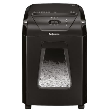 Trituradora Fellowes Powershred 12C Corte Cruzado 12 Hojas Color Negro