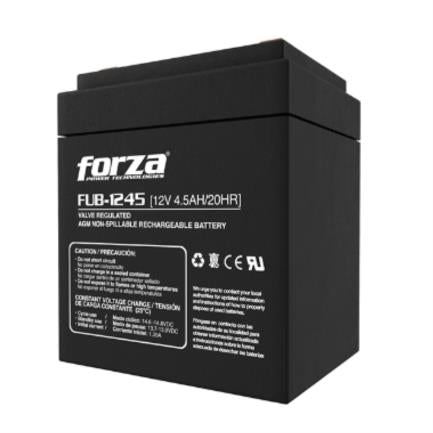 Batería Forza FUB-1245 Sellada de Plomo-Ácido Recargable 12V 4.5Ah AGM Sin Mantenimiento Negro