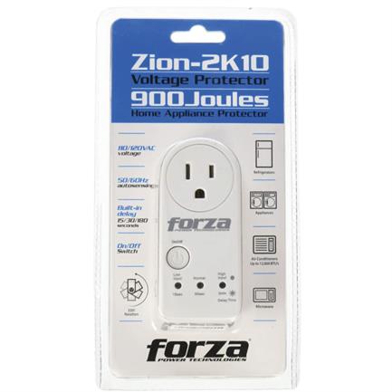 Protector de Voltaje Forza FVP-1201B 900J/1800W Capacidad de Protección y Temporizador Giro de 350° RJ45-120V Blanco